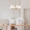 Designers Fountain Palmyra 6 Light Modern Brushed Gold with Etched Opal Glass Shades Chandelier For Dining Rooms D255M-6CH-BG - alternate 2